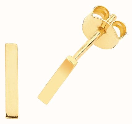 James Moore TH 9ct Yellow Gold Bar Stud Earrings ES675