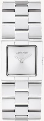 Calvin Klein Meridian Square (22mm) Silver Dial / Stainless Steel Bracelet 25100088