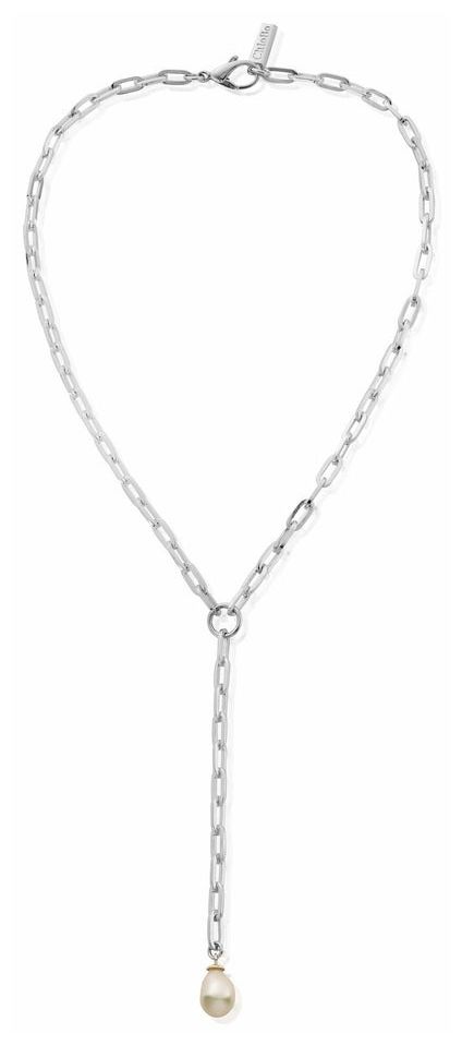 ChloBo CC-S-NE-20-S1 Mini Link Pearl Lariat Necklace – Jewellery