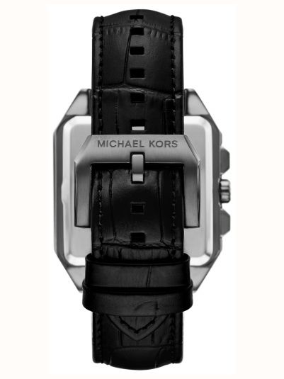 Michael Kors Hayes Square dial with chronograph Black Leather Strap Watch MK9299 - alternate view 2