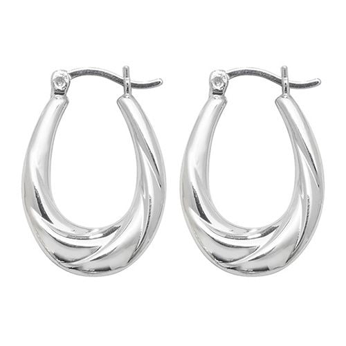 Treasure House G51041 Sterling Silver Creole Earrings Jewellery