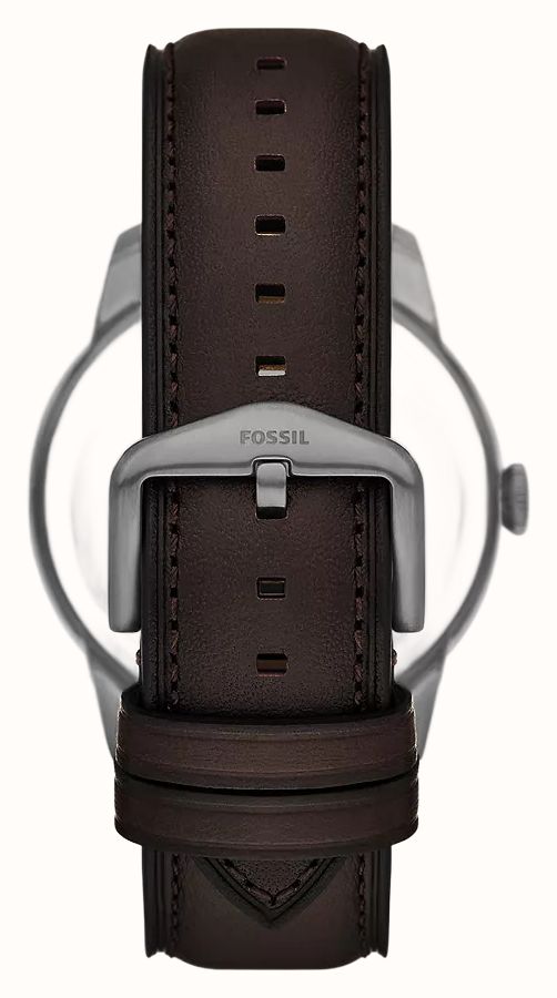 Fossil Townsman Big Tic 42 mm Gunmetal Brown Leather FS6191 - alternate view 4