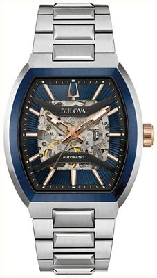 Bulova Maquina Automatic (40mm) Blue Dial / Stainless Steel Bracelet 98A319