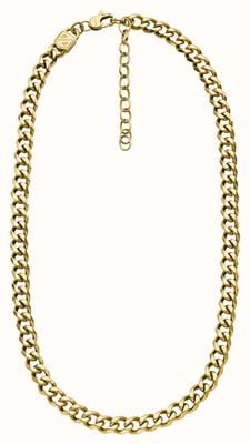 Fossil Bold Chains Gold-Tone Stainless Steel Chunky Chain Necklace JF04612710