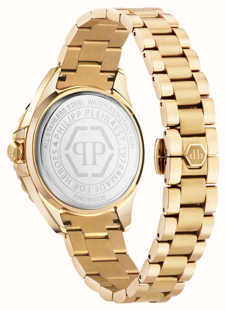 Philipp Plein PLEIN HEAVEN Quartz (34mm) Crystal Pavé Dial / Gold PVD Stainless Steel Bracelet PWEHA0226 - alternate view 2
