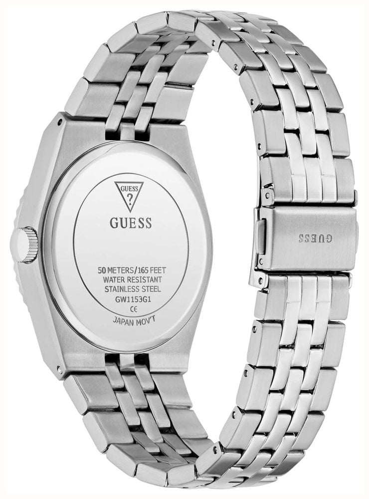 Guess Vincent Blue Sunray Dial Silver-Tone Stainless Steel Bracelet GW1153G1 - alternate view 3