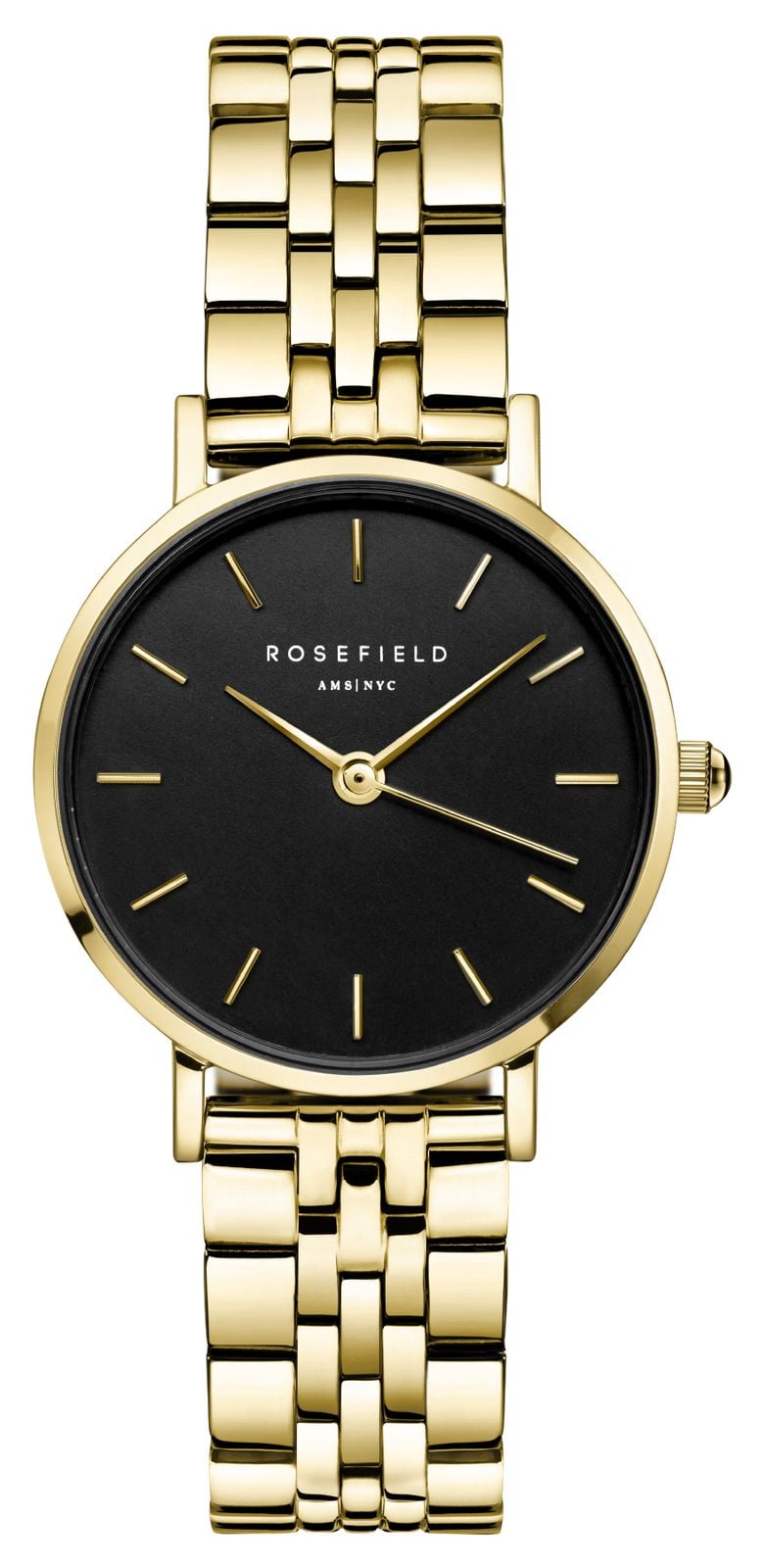 Rosefield 26BSG-268 Small Edit (26mm) Black Dial / Gold- Watch