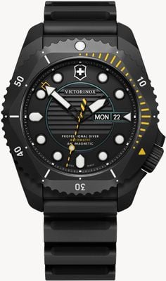 Victorinox Dive Pro Automatic (43mm) Black Dial / Black Rubber Strap Watch 241997