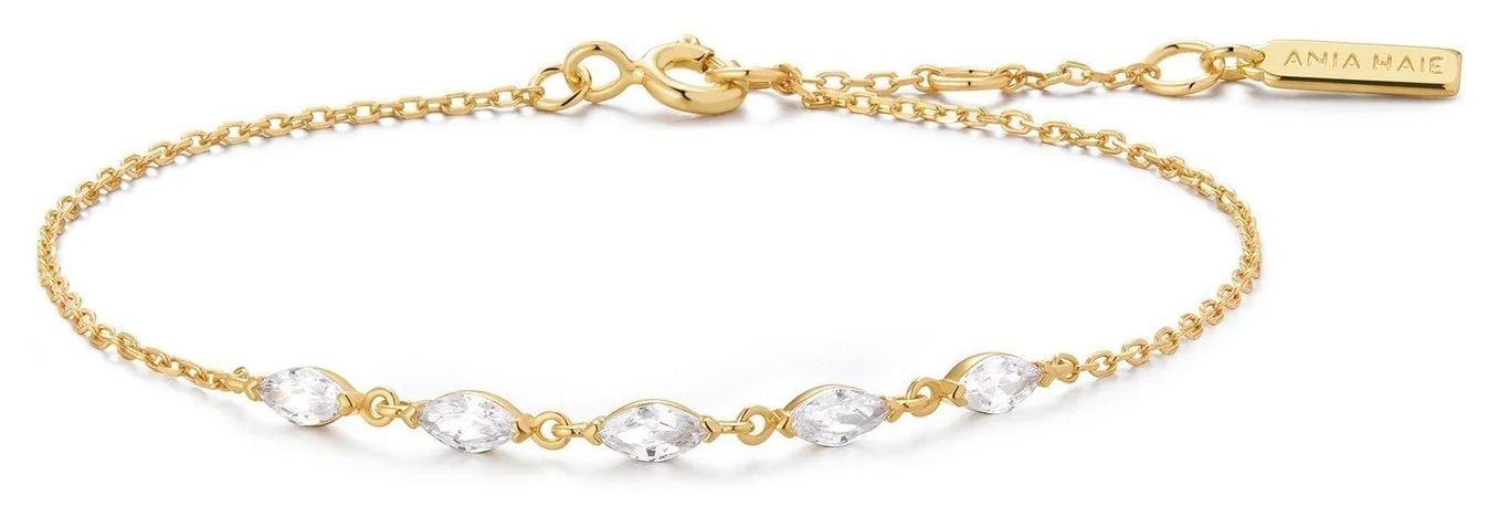 Ania Haie B075-03G Gold Quintet Marquise Bracelet Jewellery