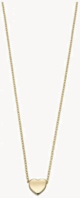 Elements Gold 9ct Yellow Gold Plain Small Heart Pendant GN309