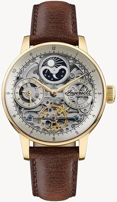 Ingersoll THE JAZZ Automatic (42mm) Skeleton Dial / Brown Leather Strap I07704