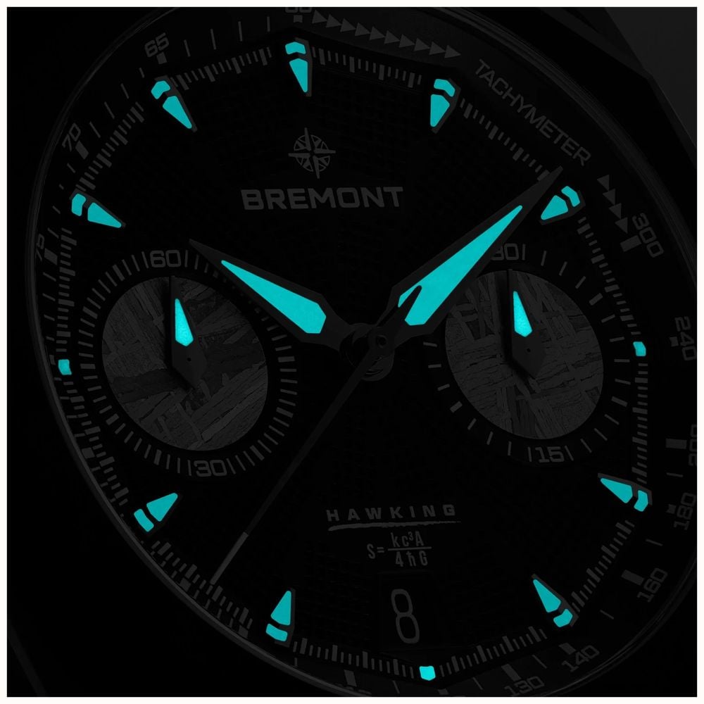 Bremont Supernova Chronograph Hawking Edition (41mm) Black Galvanic Metal Dial / Black Steel Bracelet SN41-CHR-DLC-HWK-B - alternate view 7