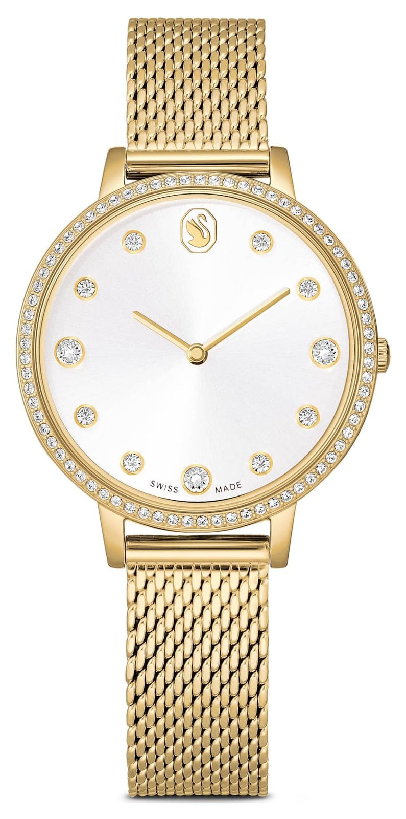 Swarovski 5740823 Clarica Quartz (35mm) Silver Dial / Gold Watch