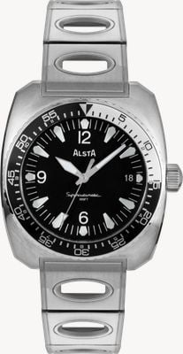 Alsta Superautomatic 2025 (38mm) Black Dial / Stainless Steel Porthole Bracelet Watch SUPERAUTOMATIC-2025