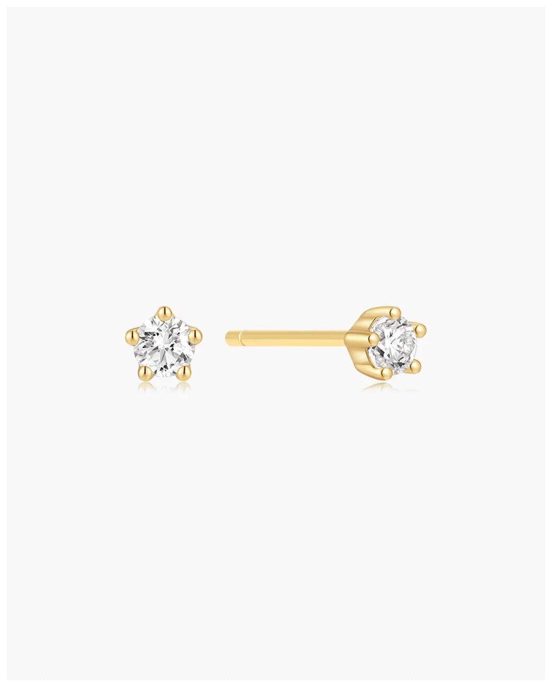Ania Haie E079-04G Gold Mini Five-Prong Sparkle Stud Jewellery