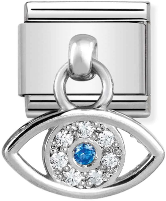 Nomination Classic Greek Eye Sterling Silver & Steel Charm 331800/22