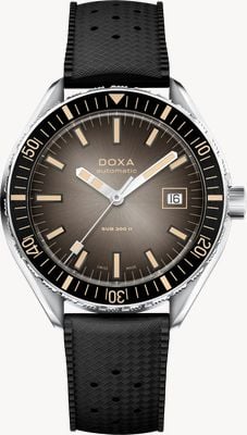 DOXA SUB 200 II Sharkhunter Vintage (44mm) Grey Gradient Dial / Black Vintage-Inspired Rubber Strap 795.10.101B.20