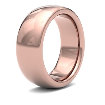 James Moore Wedding Rings | 9ct Rose Gold | 8mm | ExtraHeavy | Premium Court | AG_8GZP-9R