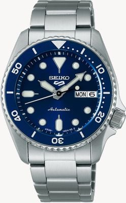 Seiko 5 Sports SKX New Colour Collection 'Street Denim' (38mm) Blue Dial / Stainless Steel Bracelet SRPL77K1