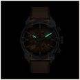 Diesel Spiked Black Leather Brown Dial Watch DZ4735 - alternate view 2