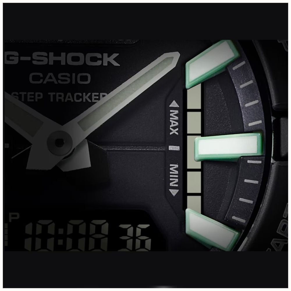 Casio G-SHOCK GBA-950 Series Step Tracker (43.9mm) Dark Blue Dial / Lime Green Resin Band GBA-950-9A3ER GBA-950-1AER - alternate view 9