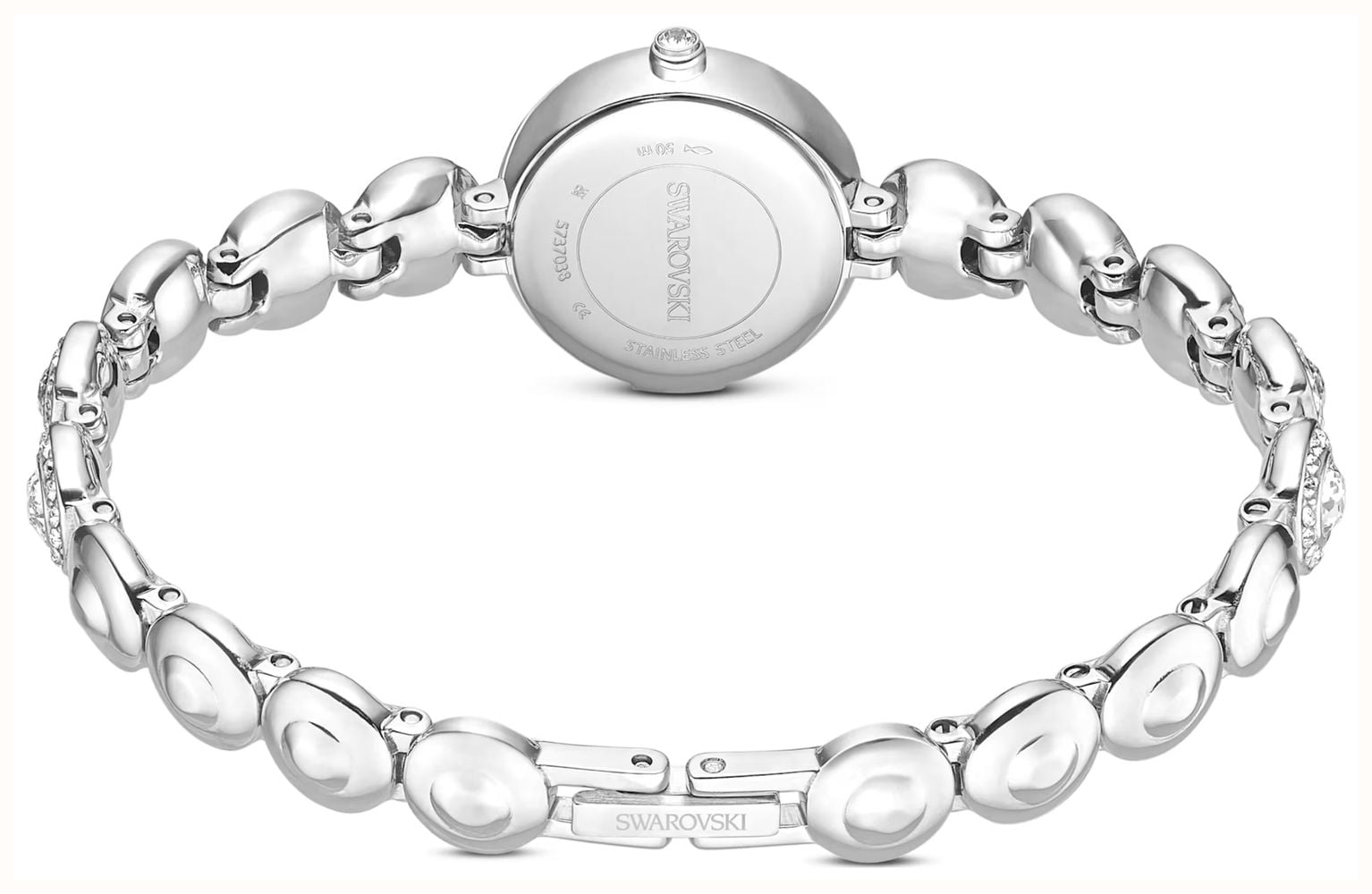 Swarovski Ladies Una Angelic Silver Coloured Crystal Bracelet Watch 5737038 - alternate view 3