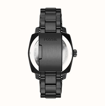 Fossil Machine 41 mm Three-Hand Date Black Stainless Steel Watch FS6186 - alternate view 3