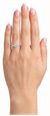 0.30ct Round Brilliant Natural Diamond Platinum Halo Ring ENG4241 - alternate view 4