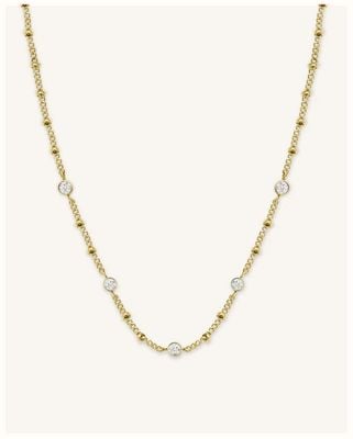 Rosefield Jewellery Ladies White Crystal Gold Necklace JCSCG-J266
