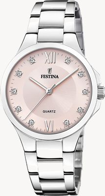 Festina Ladies Steel Watch With CZ Set & Steel Bracelet F20582/2