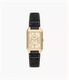 Fossil Raquel 23 mm Three-Hand Date Black Leather Fossil Watch ES5505