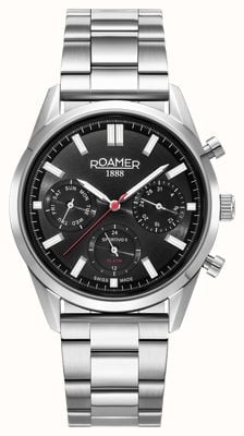 Roamer Sportivo Set Limited Edition Black Dial / Steel And Leather Straps 856982 41 85 50