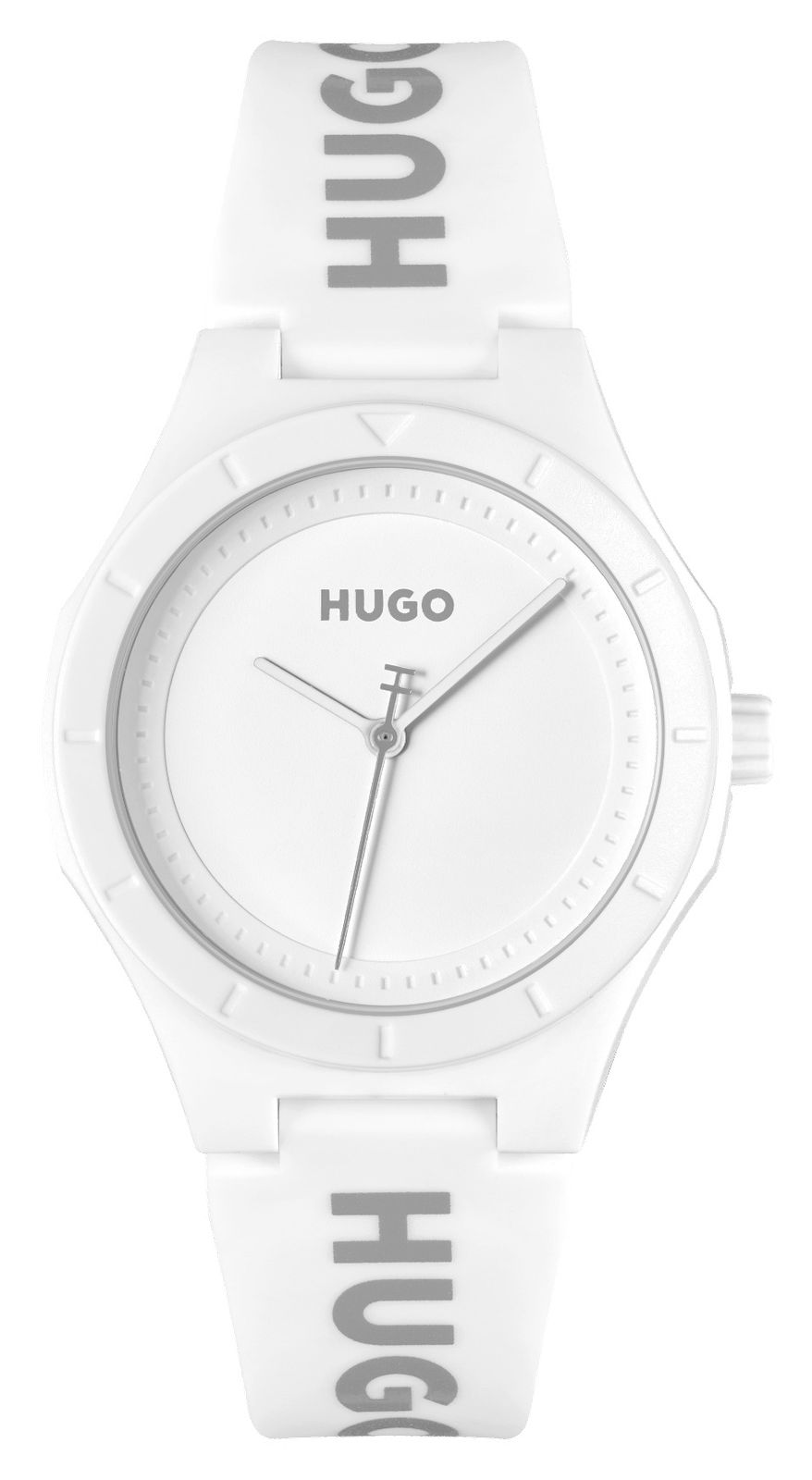 HUGO 1540165 Women's #LIT (36mm) White Dial / White Silicone Watch