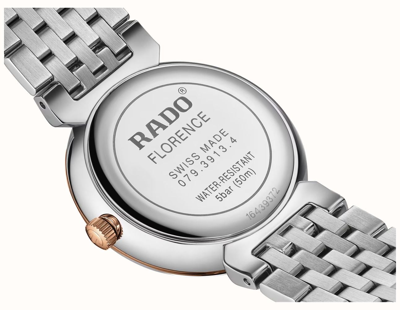 RADO Florence Diamonds Quartz (30mm) Brown Sunray Dial / Two-Tone Stainless Steel Bracelet R48913763 - alternate view 4
