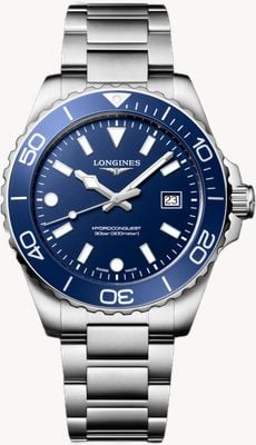 LONGINES HydroConquest Quartz (42mm) Blue Sandblasted Dial / Stainless Steel Bracelet L37694966