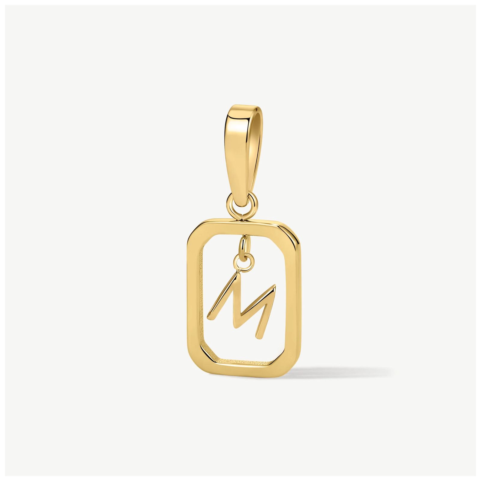 D.LOUISE CH-18-13 Gold Tone Floating Initial Pendant - M Jewellery