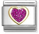 Nomination COMPOSABLE CLASSIC LINK, HEART, FUCHSIA GLITTER 030220/09