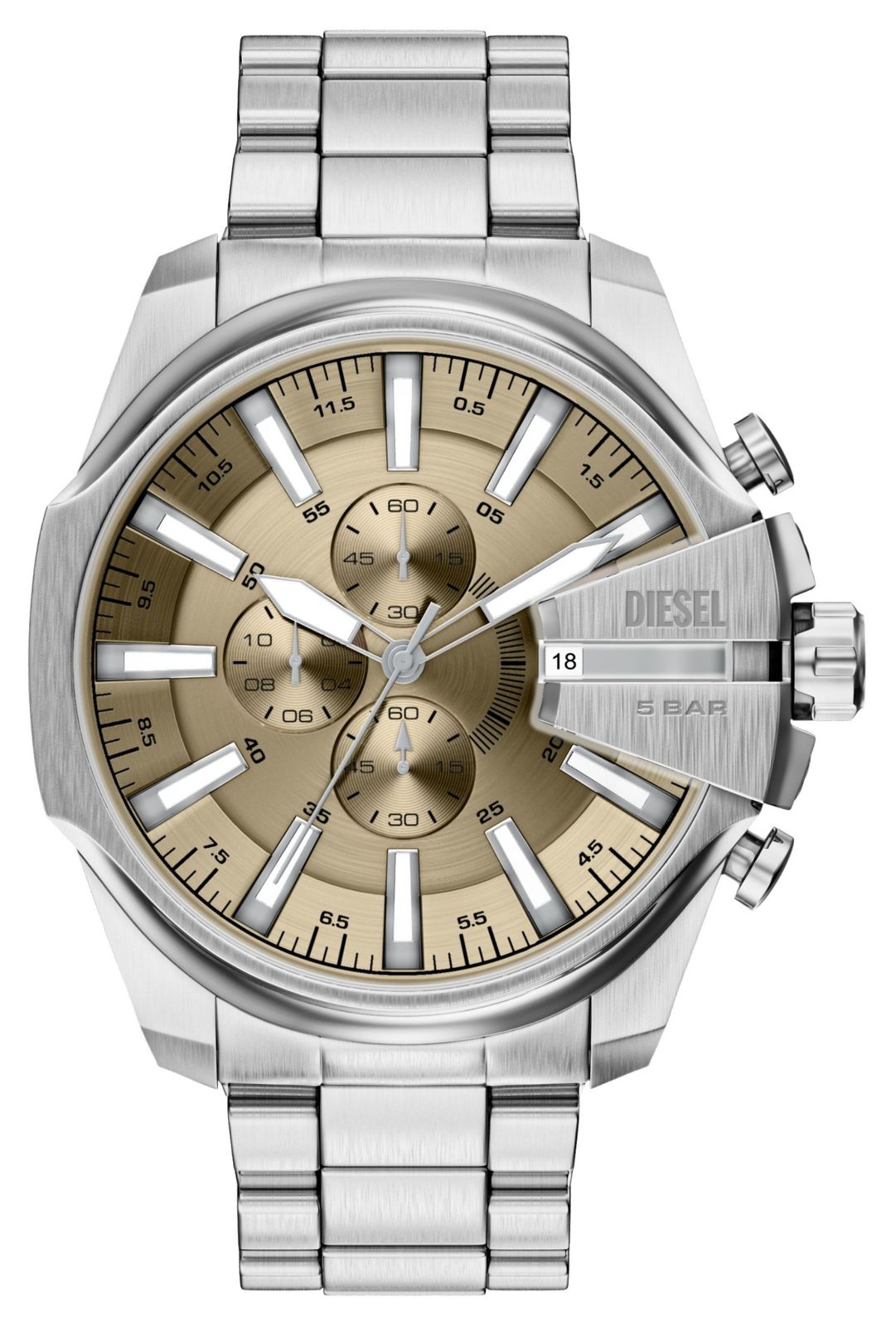 Diesel DZ4702 Mega Chief Slim Chronograph (48mm) Gold Dial Watch