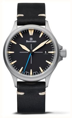 Damasko DK22 Automatic - TOP (39mm) Black Dial / Vintage Black Leather Strap DK22-SW10221.1