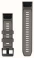 Garmin QuickFit Bands (22mm) Pebble Grey/Silver Grey Silicone with Black Hardware - Strap Only 010-14509-00 - alternate view 2