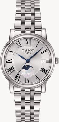 Tissot Women's Carson Moon Phase | Silver Dial | Stainless Steel T1222231103300