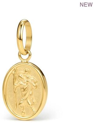 D.LOUISE Gold Tone Mini St Christopher Charm CH-49
