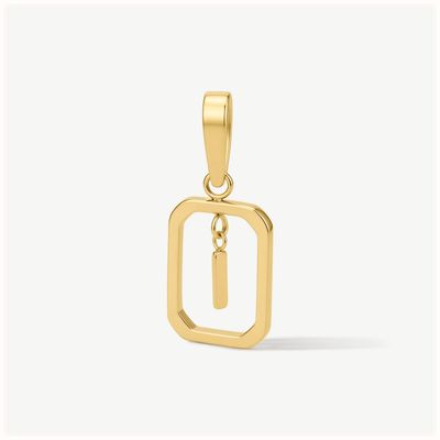 D.LOUISE Gold Tone Floating Initial Pendant - I CH-18-09