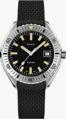 DOXA SUB 200 Sharkhunter (42mm) Black Iconic Dial / Black FKM Rubber Strap 796.10.101.20