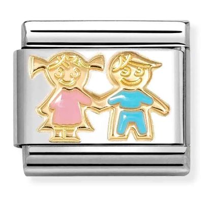 Nomination 030272/92 Classic Sister & Brother Enamel Charm Jewellery