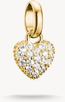 Thomas Sabo Charm Club Connect Hello Kitty 18ct Yellow Gold Plated Pavé Cubic Zirconia Heart Charm CC1370-M01-14
