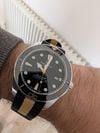 Customer picture of Certina DS Action Diver Automatic (40.5mm) Black Dial / Black & Gold NATO Strap C0484071805101