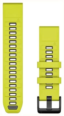 Garmin QuickFit® 22 Watch Bands (22mm) Amp Yellow/Graphite Silicone 010-13392-08