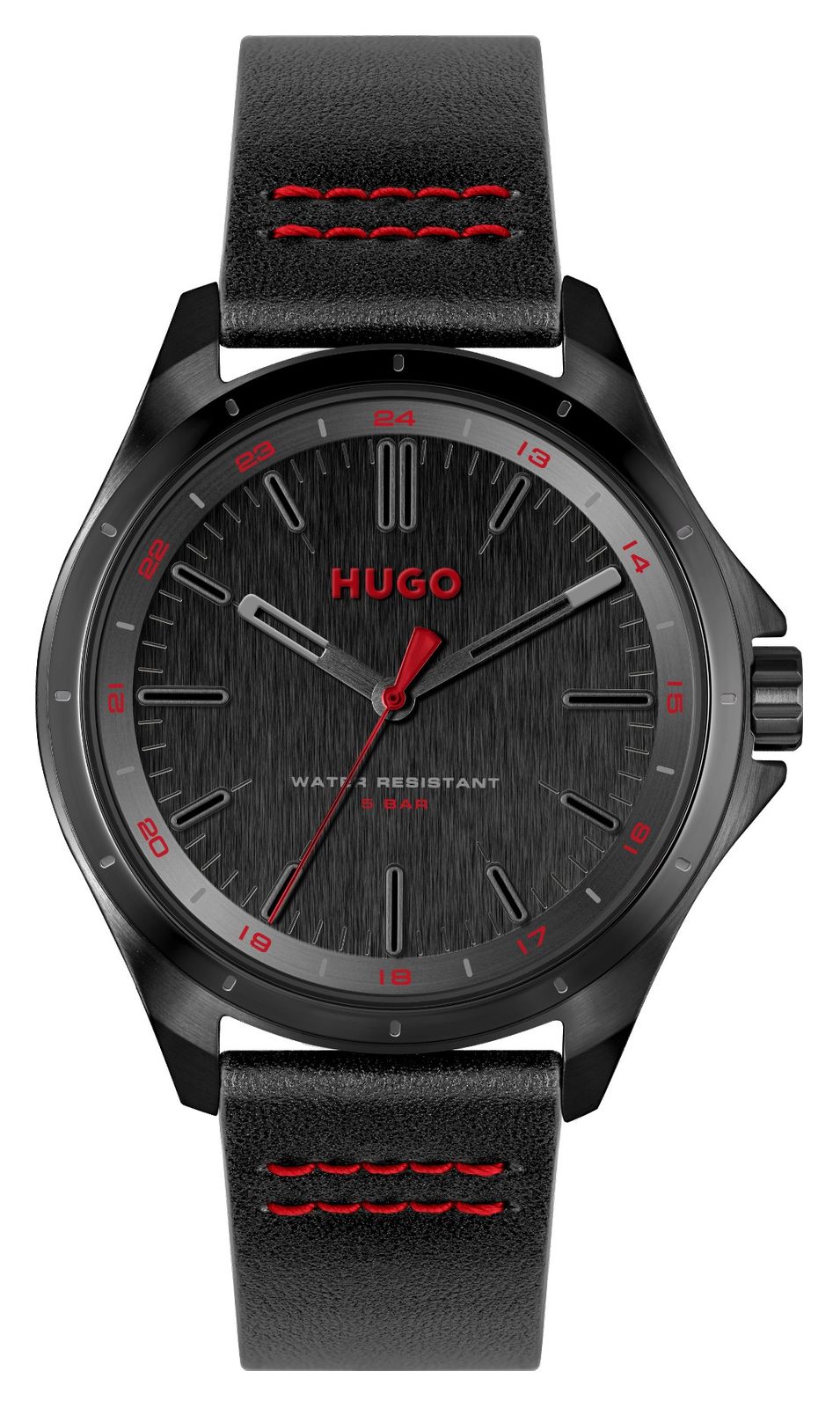 HUGO 1530321 Men's #COMPLETE (42mm) Black Dial / Black Watch