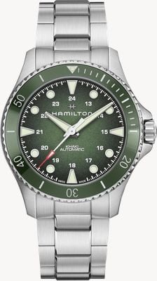 Hamilton Khaki Navy Scuba Auto (43mm) Green Dial / Stainless Steel Watch H82525160